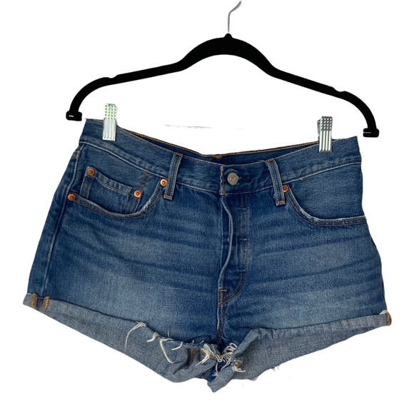 Levi's Pants - Levi's 501 High Rise Blue Denim Cut-off Jean Shorts Size 29